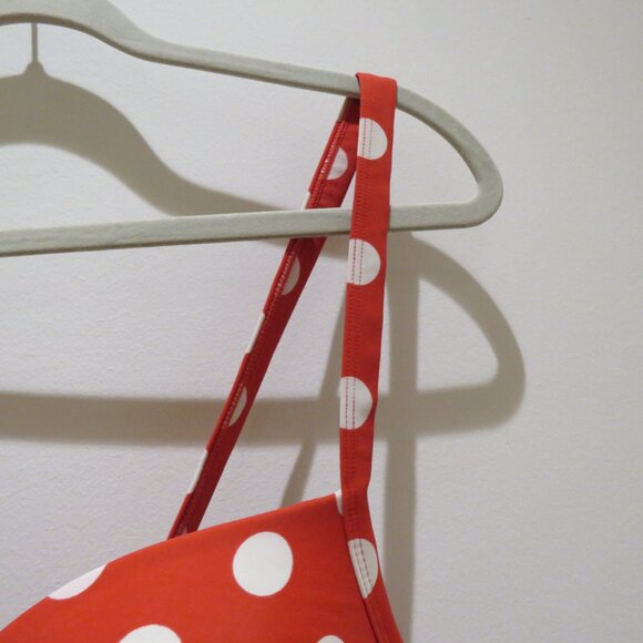 TORRID Red Polka Dot Cleavage Enhancer Tankini Swim Top Retro Pinup - Size 2X - Picture 5 of 13